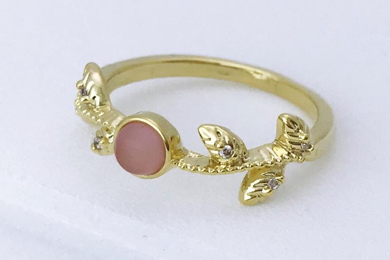 [Ozel] Shiny BRASS Cubic Zirconia Ring