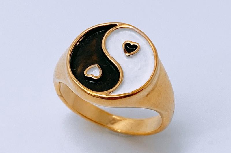 [Ozel] Casual Mood Glossy Brass Epoxy Ring