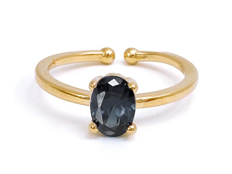 [Ozel] Shiny BRASS Glass Ring
