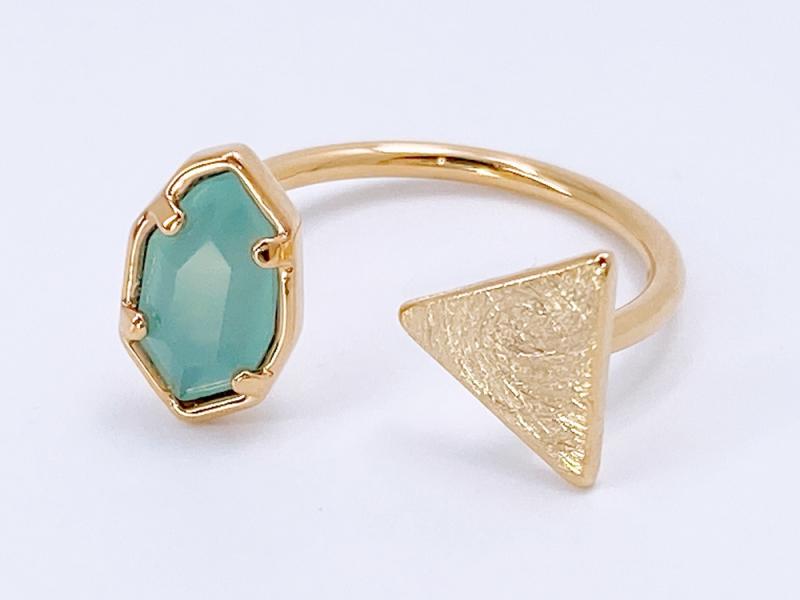 [Ozel] Curved BRASS Glass Ring