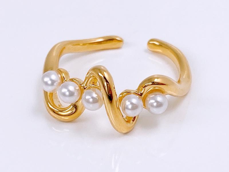 [Ozel] Shiny BRASS Pearl Ring