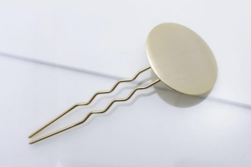 [Ozel] Point Look Matte Brass Hairpin