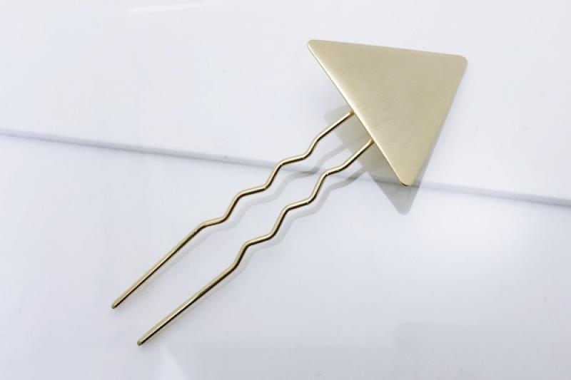 [Ozel] Elegant Matte Brass Hairpin
