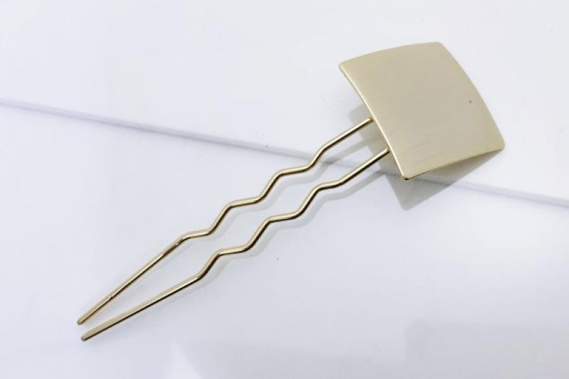 Ozel] Point Look Matte Brass Hairpin [Ozel