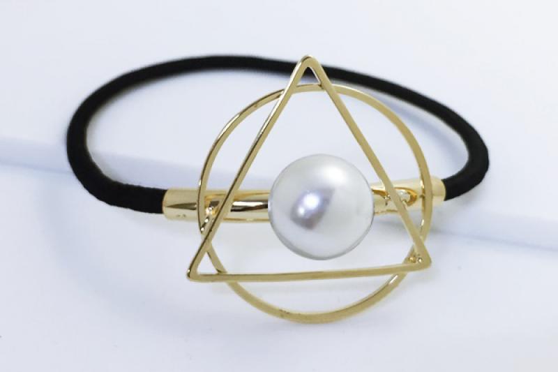[Ozel] Layered Glossy Brass Pearl Jewelry
