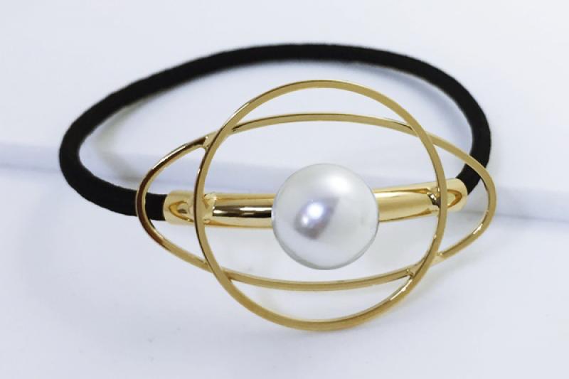 [Ozel] Modern Classic Glossy Brass Pearl Jewelry