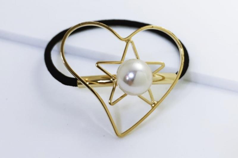 [Ozel] Elegant Glossy Brass Pearl Jewelry