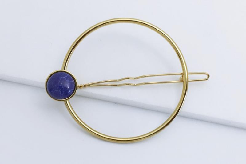 [Ozel] Subtle Charm Glossy Howlite Gemstone Hairpin [Ozel]