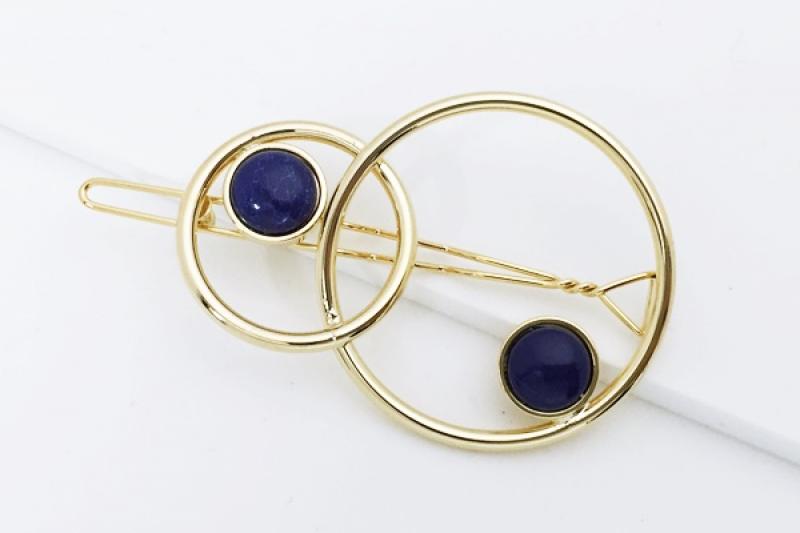 [Ozel] Elegant Glossy Howlite Gemstone Hairpin