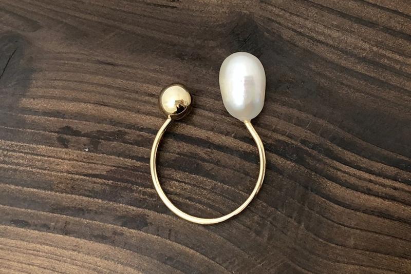 [Ozel] Romantic Mood Glossy Freshwater Pearl Brass Jewelry